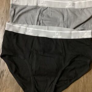 George Men's Classic Black and Gray Briefs